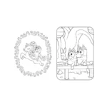 Bluey and Bingo coloring book cover featuring vibrant illustrations.
