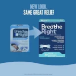 Breathe Right Clear Large nasal strips, 30 count, for snoring and congestion relief.