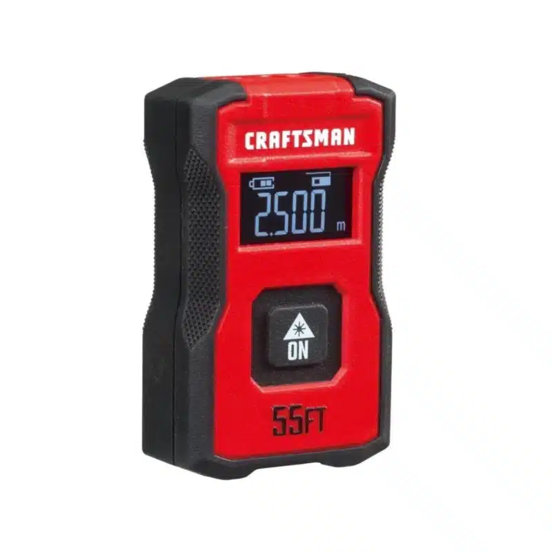 Craftsman CMHT77721 Pocket Laser Distance Measurer, Red/Black, 55ft range, USB rechargeable.