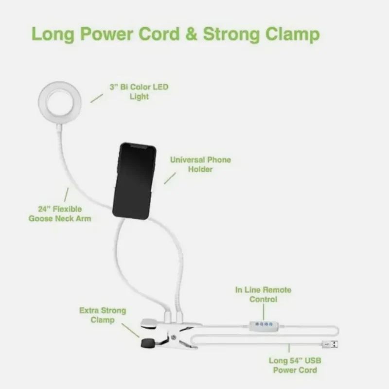 DigiPower Go Viral Vlogging Kit with ring light, perfect for live streaming and YouTube videos.