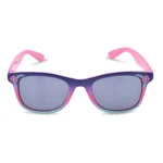 Disney Encanto girls' sunglasses with glitter purple, pink, and teal frames, featuring Mirabel. Includes zippered pouch.