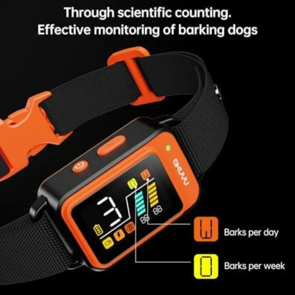 RTRMAX Rechargeable Smart Dog Bark Collar, Black/Yellow. Train your dog quietly and effectively.