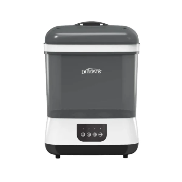 Dr. Brown's Electric Steam Bottle Sterilizer & Dryer, White, sterilizing baby bottles safely and efficiently.