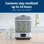 Dr. Brown's Electric Steam Bottle Sterilizer & Dryer, White, sterilizing baby bottles safely and efficiently.