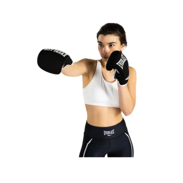 Everlast Core Boxing Kit: Black/Red 12oz gloves, hand wraps, 40lb heavy bag. Perfect for home boxing workouts.