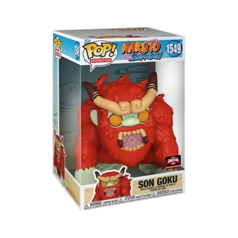 Jumbo 10-inch Son Goku Funko Pop! vinyl figure, collectible toy for Naruto fans. Available at Promote Local in Toronto.