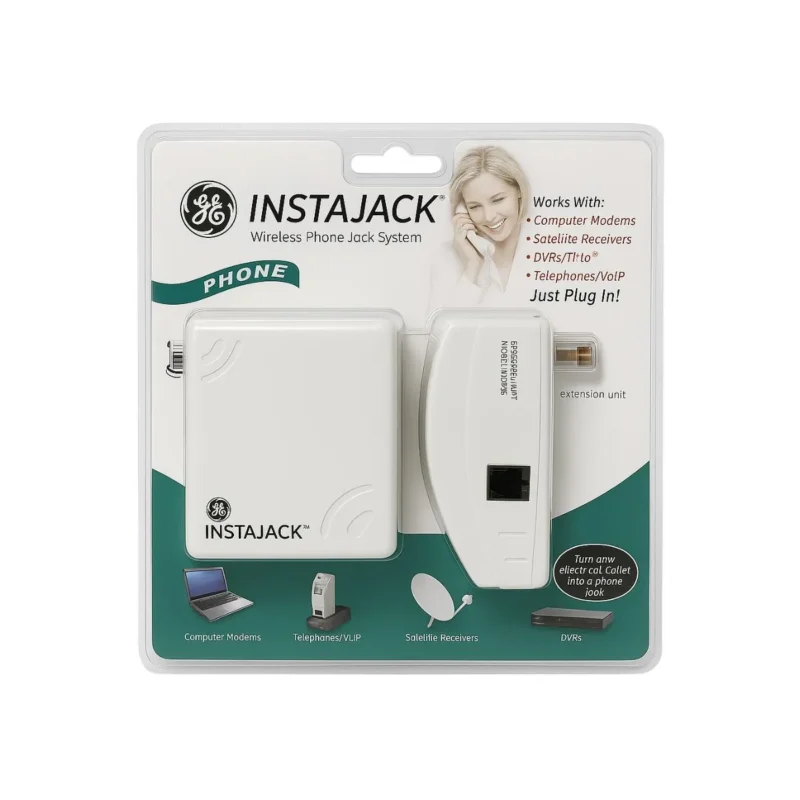 GE InstaJack Wireless Phone Line Jack - Easily add extra phone jacks to your home.