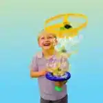 Gazillion Sky Bubbles bubble launcher creating a sky full of bubbles. Fun for kids!