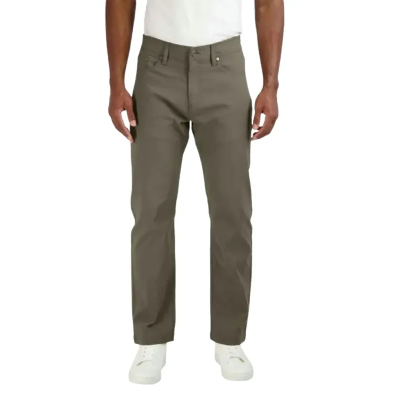 Charcoal Gerry Men's Slim Straight Pant, water-resistant, perfect for hiking in Toronto.