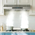 Sleek stainless steel HisoHu 30" under cabinet range hood with powerful 900 CFM suction.