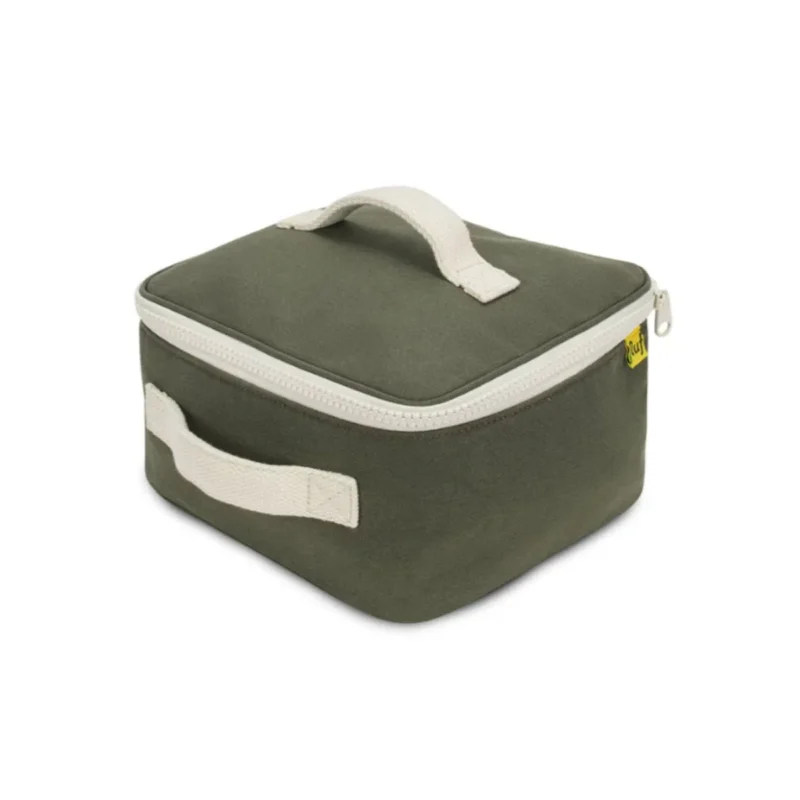Lavender Kind Kids Club lunch bag made from organic cotton, roomy & durable. Perfect for school lunches!
