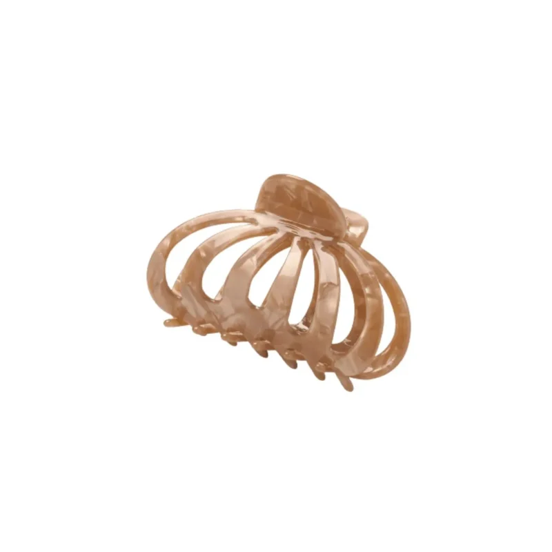 Latte Marble Claw Clip by The Hair Edit. Elegant tortoise design, perfect for updos and half-up styles.