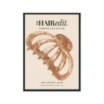 Latte Marble Claw Clip by The Hair Edit. Elegant tortoise design, perfect for updos and half-up styles.