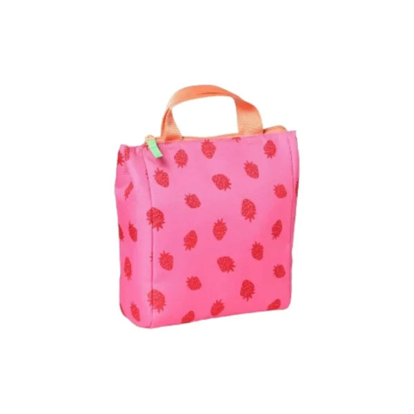 Pink Cat & Jack Strawberry Lunch Bag for Kids, perfect for school lunches.