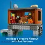 LEGO City Police Speedboat and Crooks' Hideout Playset, blue and grey, action-packed police chase