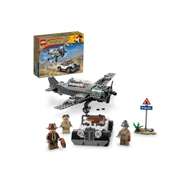 LEGO Indiana Jones and the Last Crusade Fighter Plane Chase (77012) building set. 387 pieces, 3 minifigures.