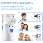 SUP Portable Mesh Nebulizer for adults & kids. Easy home or travel use.