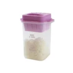 Brightly colored, easy-to-clean microwave and dishwasher-safe rice cooker.