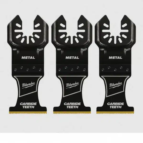 Three Milwaukee 1-3/8" Bi-Metal Blades (48-90-1233) for faster, cleaner cuts.