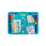 Mondo Llama paint roller kit with tray, vibrant multi-color paints. Perfect for crafts and home projects.