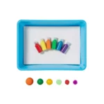 Mondo Llama paint roller kit with tray, vibrant multi-color paints. Perfect for crafts and home projects.
