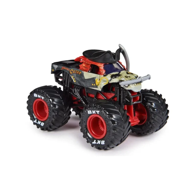 Monster Jam Pirates Curse monster truck, black and gold, 1:64 scale die-cast.