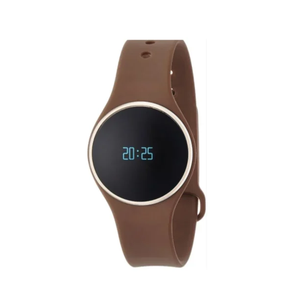 Sleek brown MyKronoz fitness tracker, monitoring steps, heart rate, sleep, and more.
