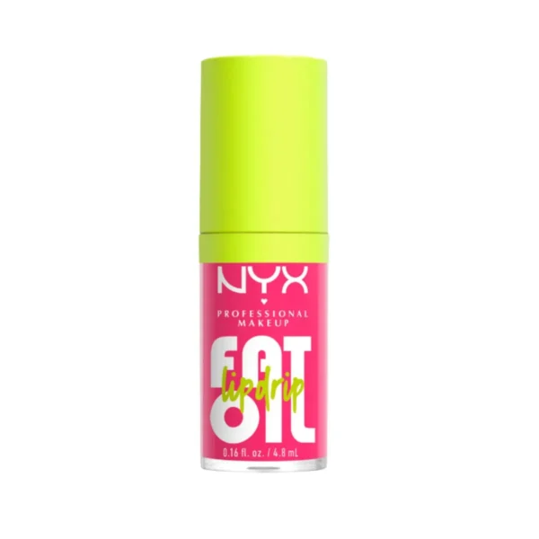 NYX Professional Makeup Fat Oil Lip Oil in Cherry Pink, providing 12-hour hydration.