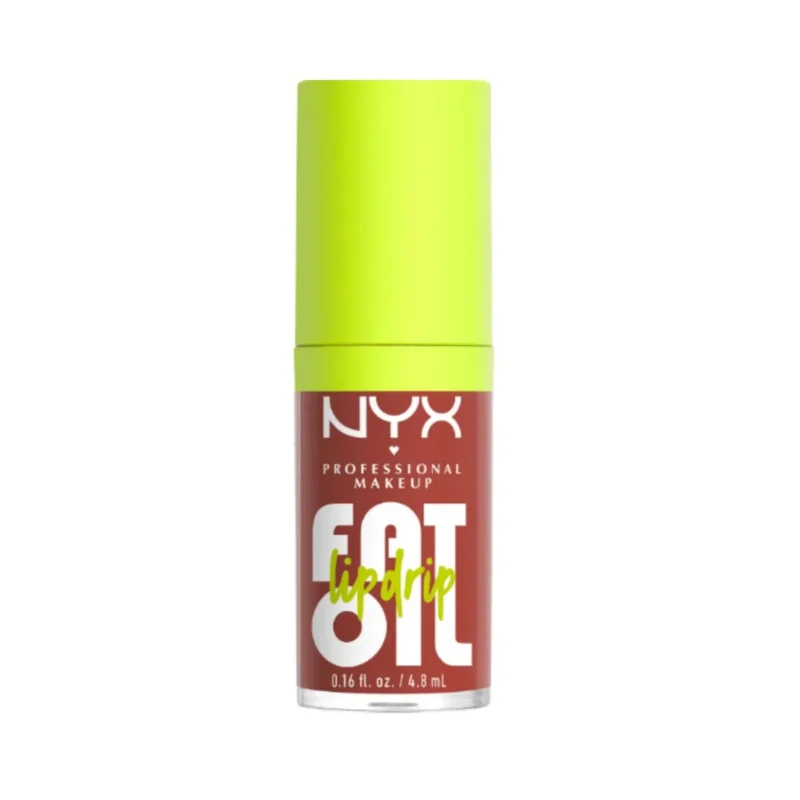 NYX Professional Makeup Lip Gloss in shade NEWSFEED (Cherry Pink), high shine, non-sticky, 12-hour hydration.