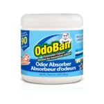 OdoBan Fresh Linen Odor Absorber, 414ml, white solid, eliminates odors, long-lasting fragrance.