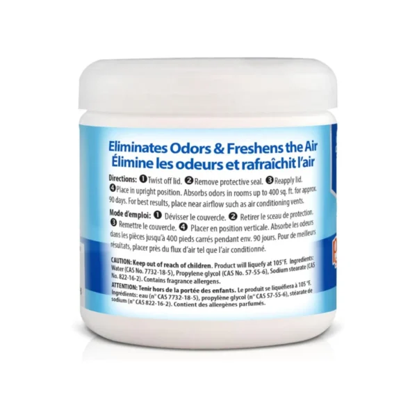 OdoBan Fresh Linen Odor Absorber, 414ml, white solid, eliminates odors, long-lasting fragrance.