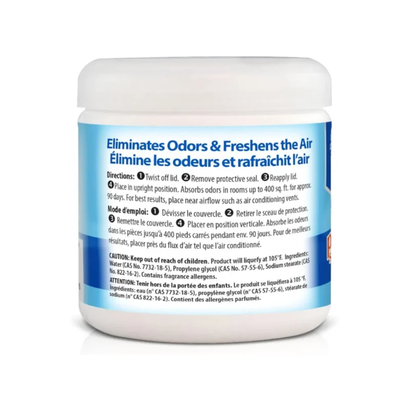 OdoBan Fresh Linen Odor Absorber, 414ml, white solid, eliminates odors, long-lasting fragrance.