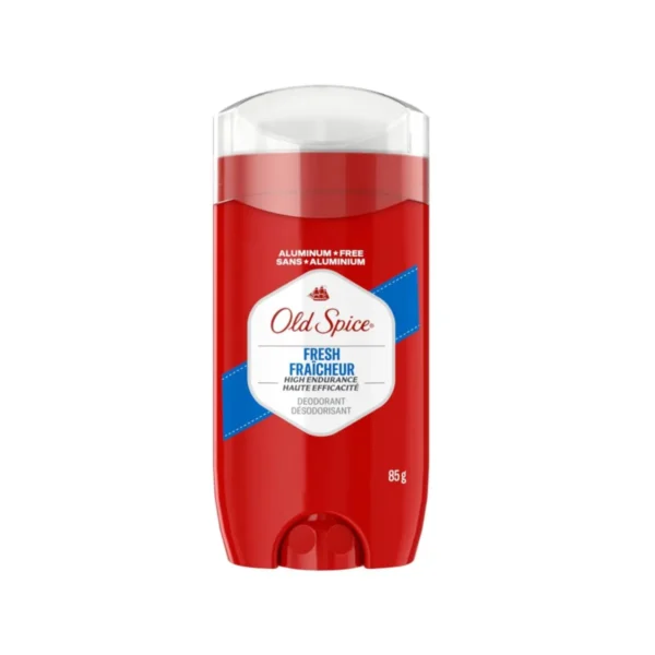 Two packs of Old Spice Aluminum Free Invisible Solid Deodorant for men, offering long-lasting freshness.
