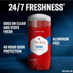 Two packs of Old Spice Aluminum Free Invisible Solid Deodorant for men, offering long-lasting freshness.
