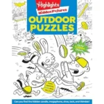 Kids enjoying Highlights Hidden Pictures Outdoor Puzzles. Perfect for rainy days!