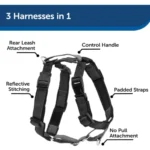 PetSafe 3-in-1 Dog Harness with Leash; Redirects Pulling, Prevents Tangles; Comfortable Padded Handle