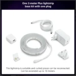 Philips Hue 40-inch Smart LED Under Cabinet Strip Light Extension, illuminates your kitchen with 16 million colors.