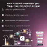 Philips Hue 40-inch Smart LED Under Cabinet Strip Light Extension, illuminates your kitchen with 16 million colors.