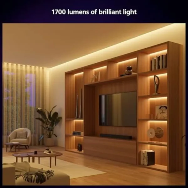 Philips Hue White & Color Ambiance Lightstrip, 3ft extension, smart home lighting, Bluetooth & Zigbee compatible.
