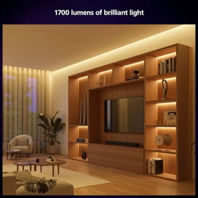 Philips Hue White & Color Ambiance Lightstrip, 3ft extension, smart home lighting, Bluetooth & Zigbee compatible.