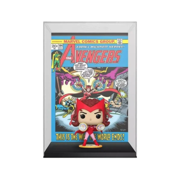 Scarlet Witch Funko Pop! Comic Cover vinyl figure, collectible toy for Marvel fans.