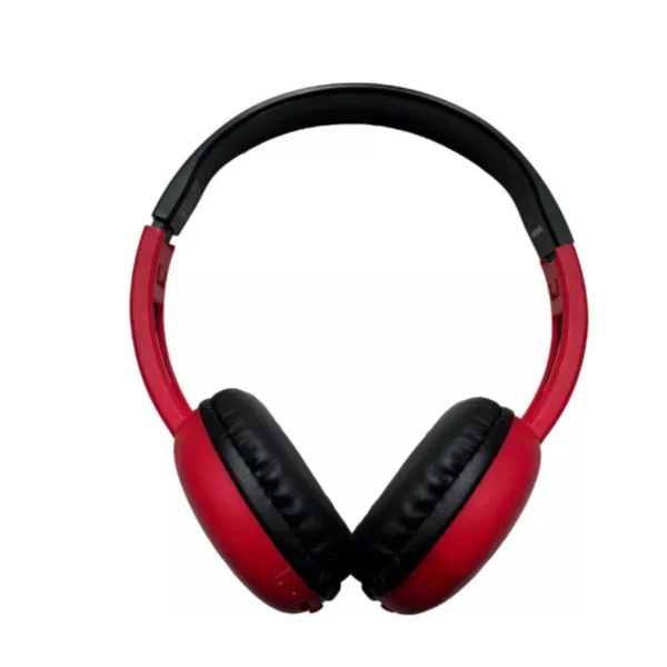 Red and yellow Pringles-branded over-ear headphones. Comfortable and stylish.