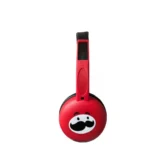 Red and yellow Pringles-branded over-ear headphones. Comfortable and stylish.