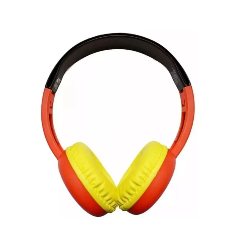 Reese's branded orange wireless Bluetooth headphones; foldable, cushioned earcups, built-in mic.