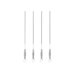 Four Room Essentials metal grilling skewers, 18.74 inches long, perfect for grilling vegetables, meat, and kebabs.
