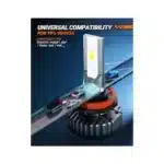 SEALIGHT H11 H8 H9 LED Headlight Bulbs, super bright, fanless design, easy installation, 6000K cool white.