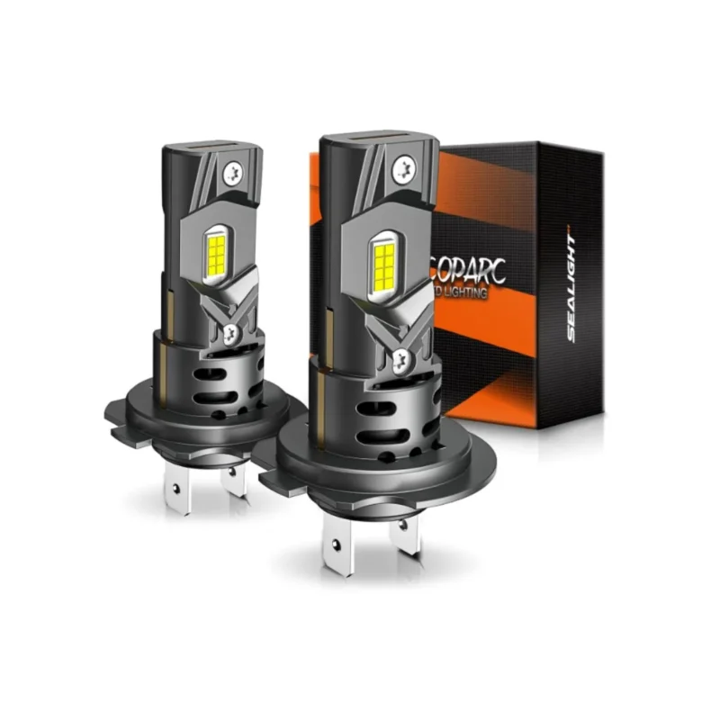 SEALIGHT H7 LED Headlight Bulbs - Pack of 2, 6500K Cool White, 32000 Lumens, brighter & safer driving.