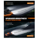 SEALIGHT H7 LED Headlight Bulbs - Pack of 2, 6500K Cool White, 32000 Lumens, brighter & safer driving.