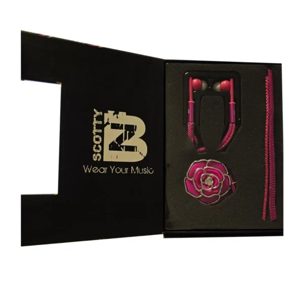 Stylish Scotty Boutique headphones in various colors, offering premium sound and comfortable fit. Foldable for easy portability.