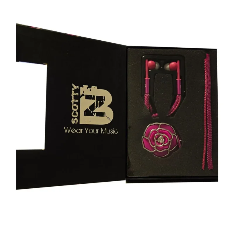 Stylish Scotty Boutique headphones in various colors, offering premium sound and comfortable fit. Foldable for easy portability.